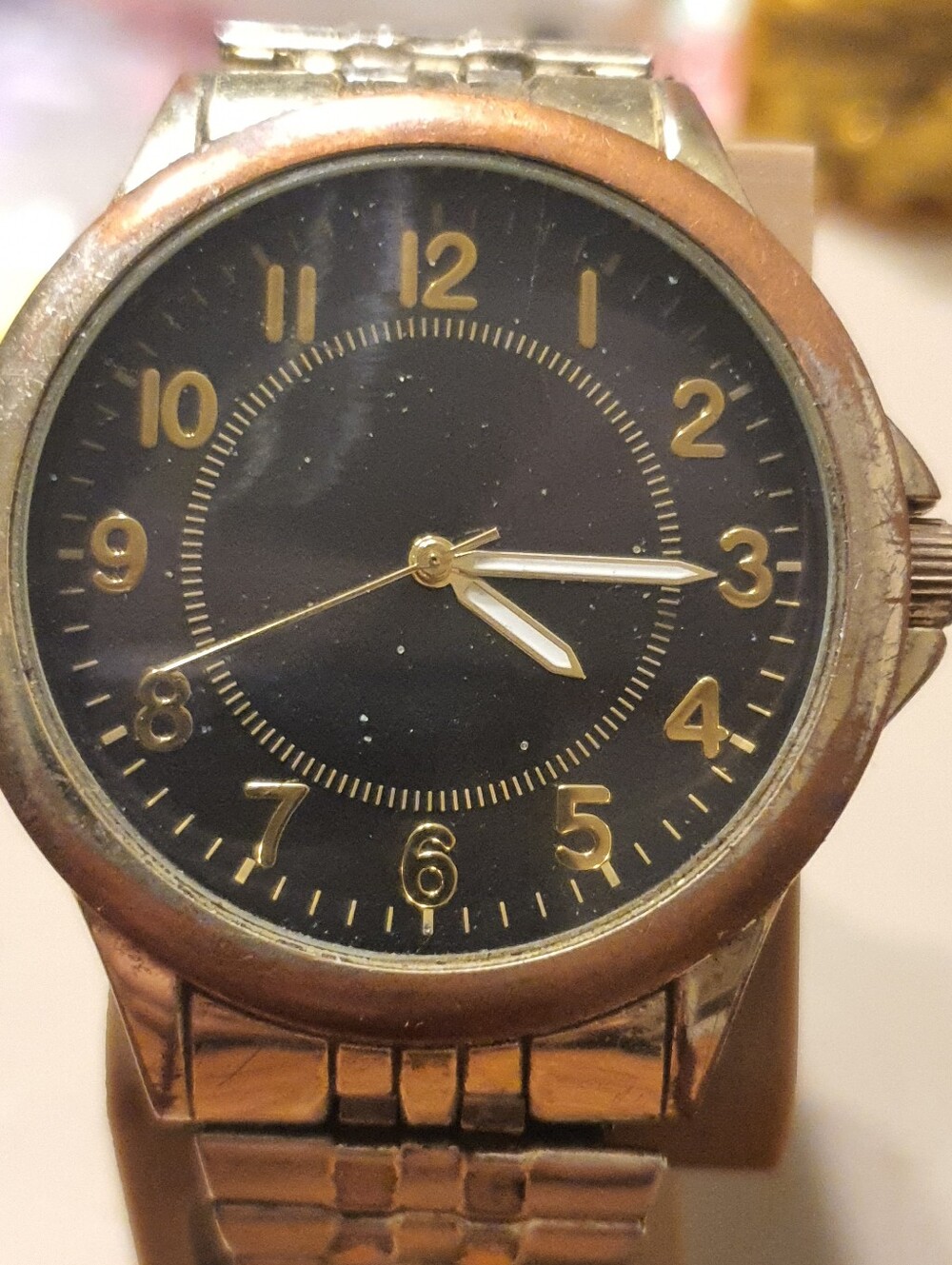 10/$20 Silver/Black Stainless Steel Men's Watch